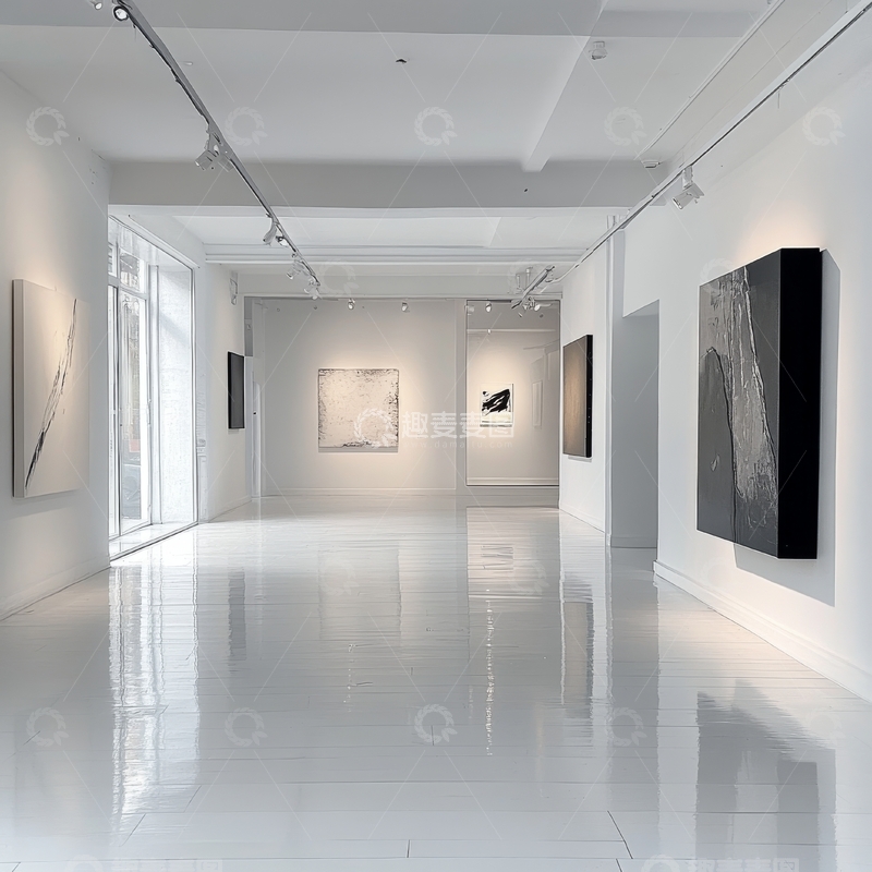 高清大图下载【趣麦麦图】现代艺术画廊内部展示