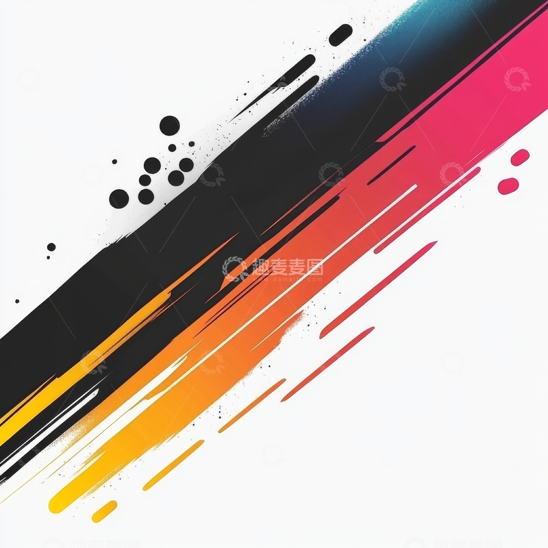 高清大图下载【趣麦麦图】彩色渐变刷痕背景