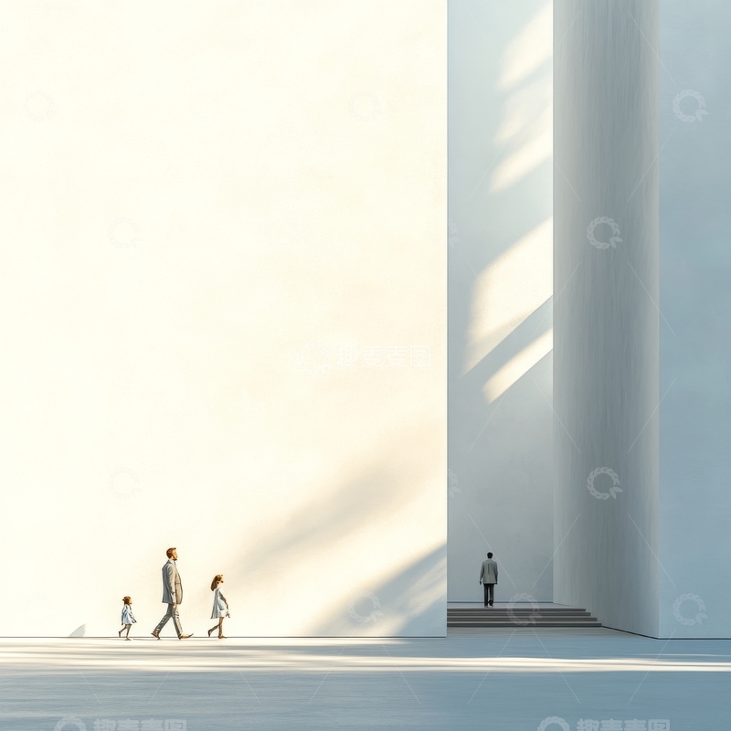 高清大图下载【趣麦麦图】光影交错的现代建筑空间