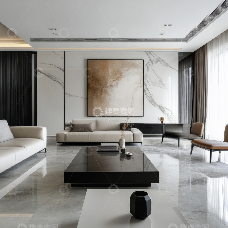 高清大图下载【趣麦麦图】现代简约客厅设计