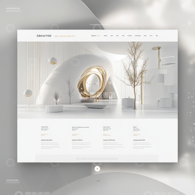 高清大图下载【趣麦麦图】现代简约室内设计网站界面