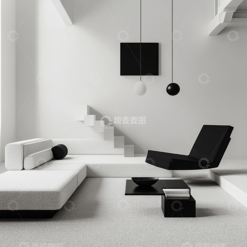 高清大图下载【趣麦麦图】现代简约客厅设计