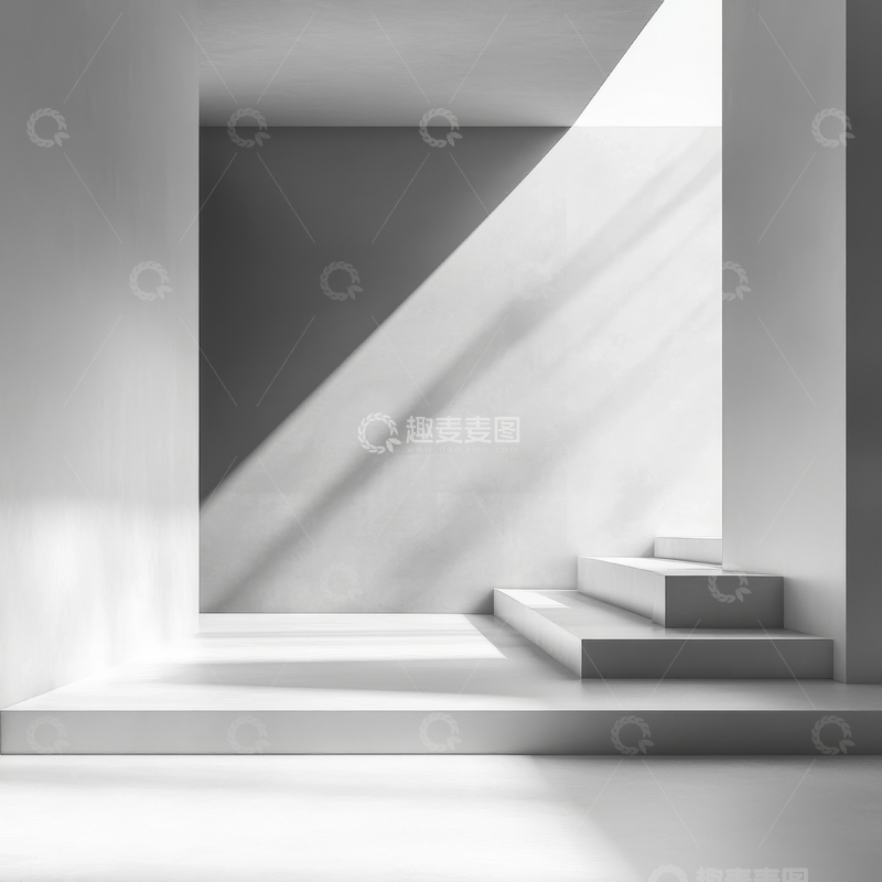 高清大图下载【趣麦麦图】光影交错的现代室内空间