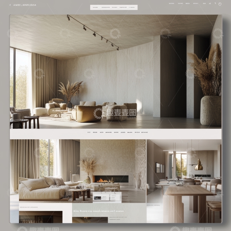 高清大图下载【趣麦麦图】现代简约客厅设计展示