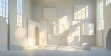 明亮室内空间的几何光影设计