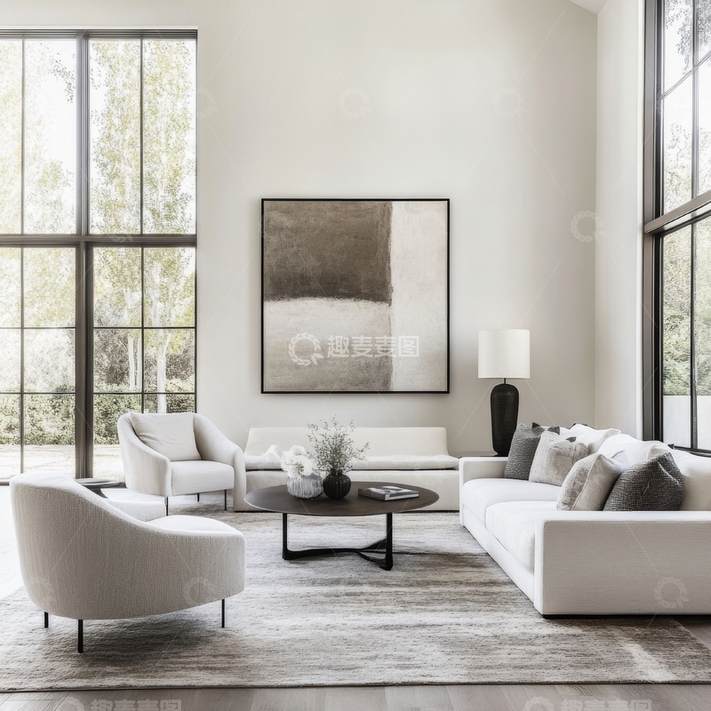 高清大图下载【趣麦麦图】现代简约客厅设计
