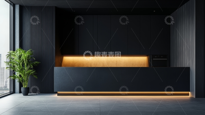 高清大图下载【趣麦麦图】现代简约风格的接待台设计