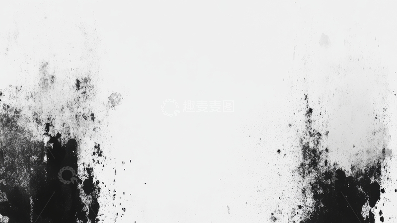 高清大图下载【趣麦麦图】黑白对比的抽象墨迹背景