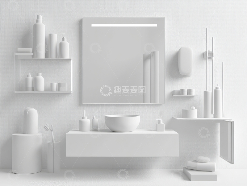 高清大图下载【趣麦麦图】现代简约风格浴室设计