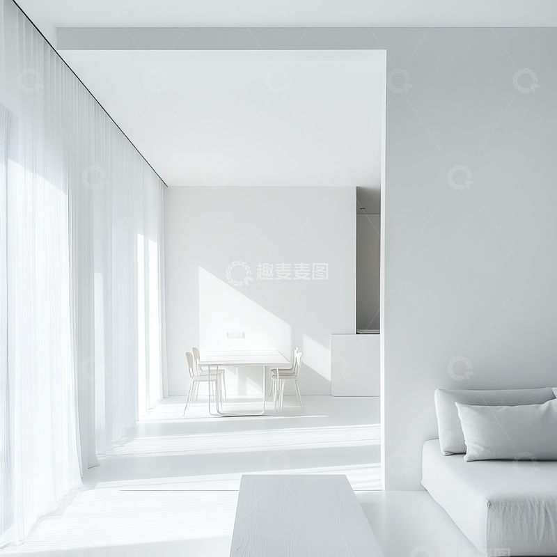 高清大图下载【趣麦麦图】现代简约室内设计，明亮宽敞空间