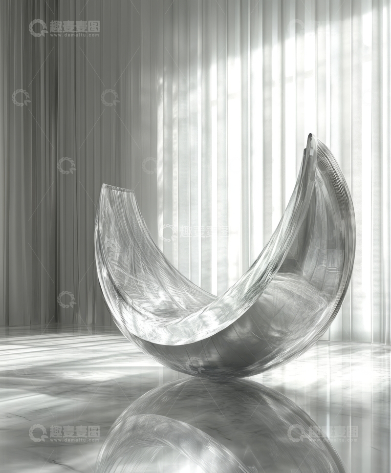 高清大图下载【趣麦麦图】现代艺术玻璃雕塑