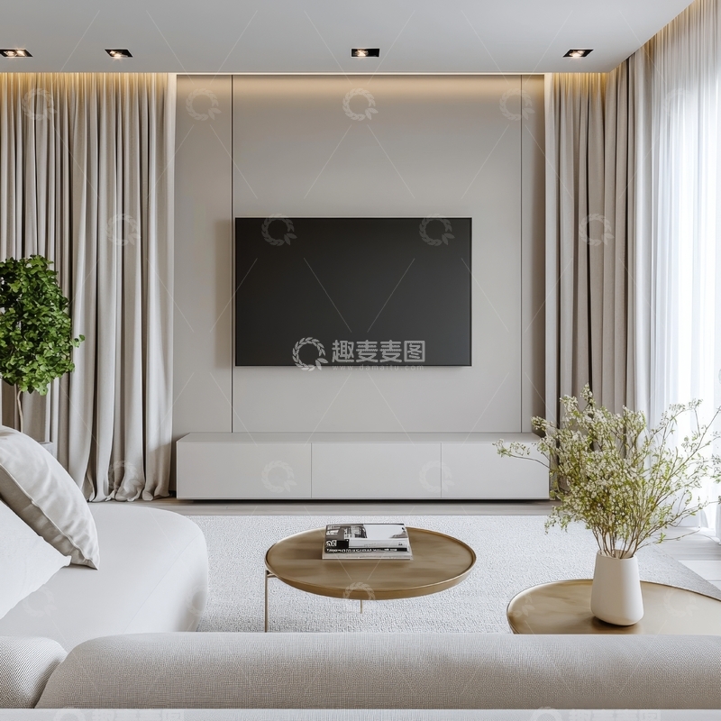 高清大图下载【趣麦麦图】现代简约客厅设计