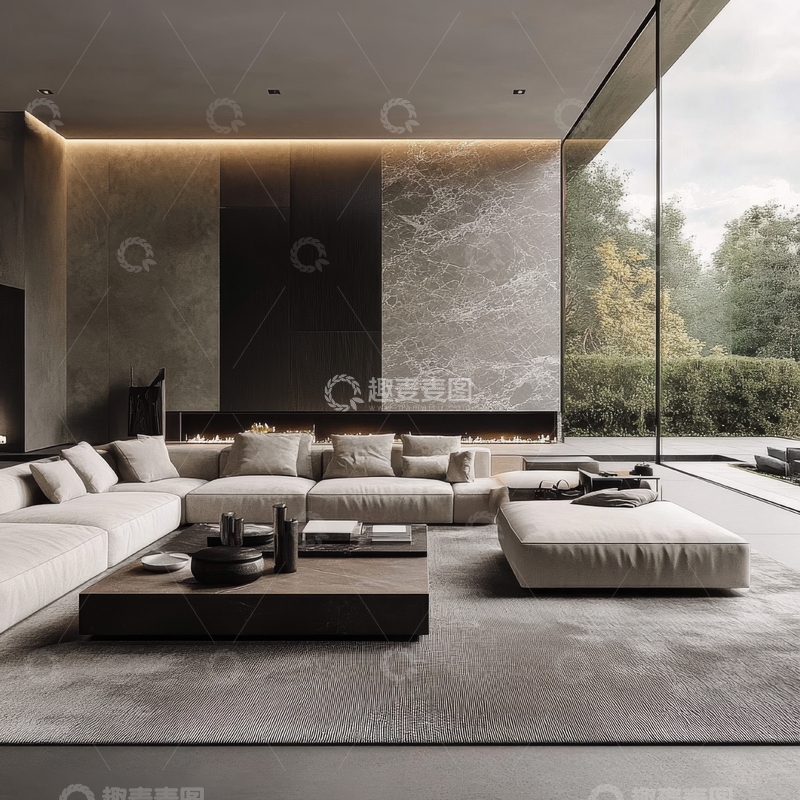 高清大图下载【趣麦麦图】现代简约客厅设计