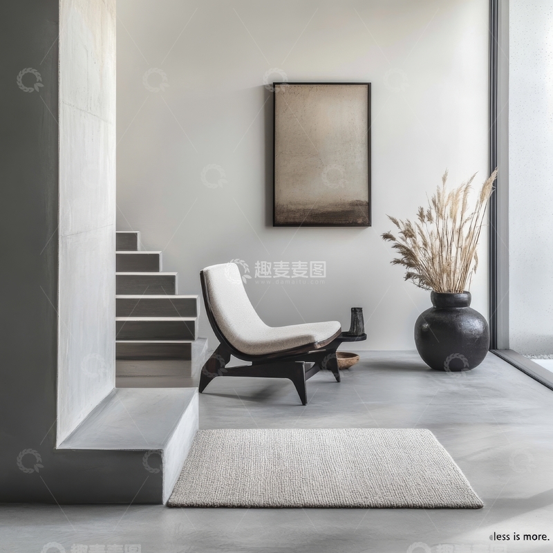 高清大图下载【趣麦麦图】现代简约室内设计，黑白灰调空间