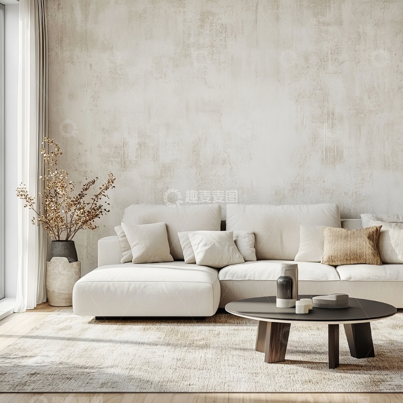 高清大图下载【趣麦麦图】简约现代客厅布置