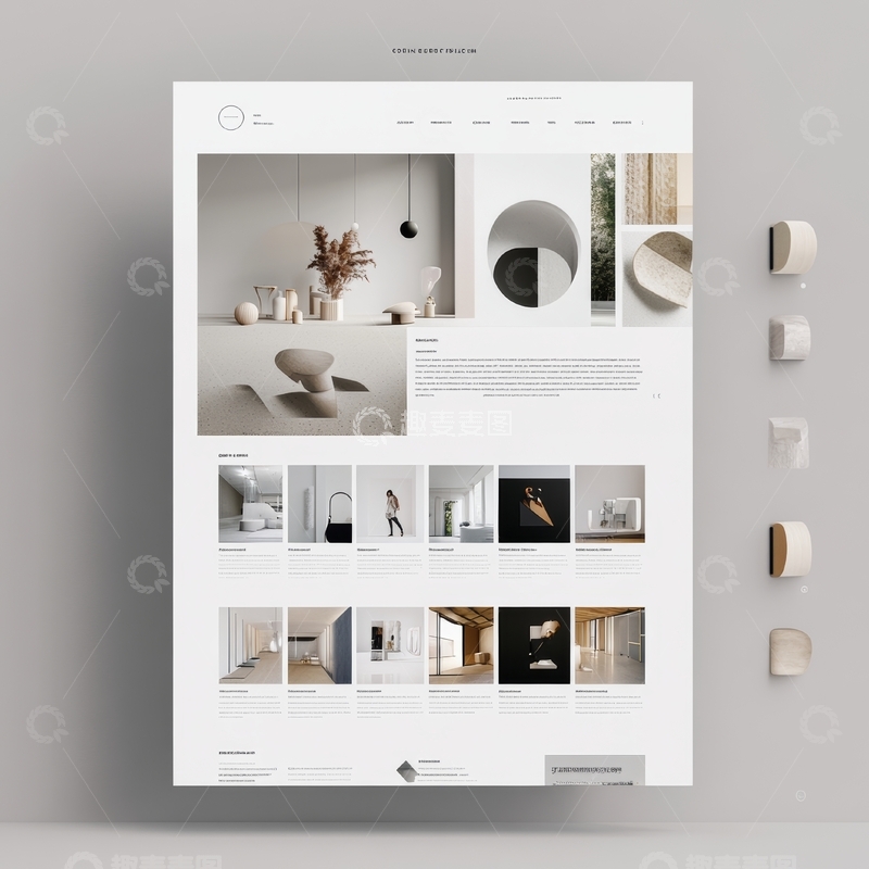 高清大图下载【趣麦麦图】简约室内设计网页展示