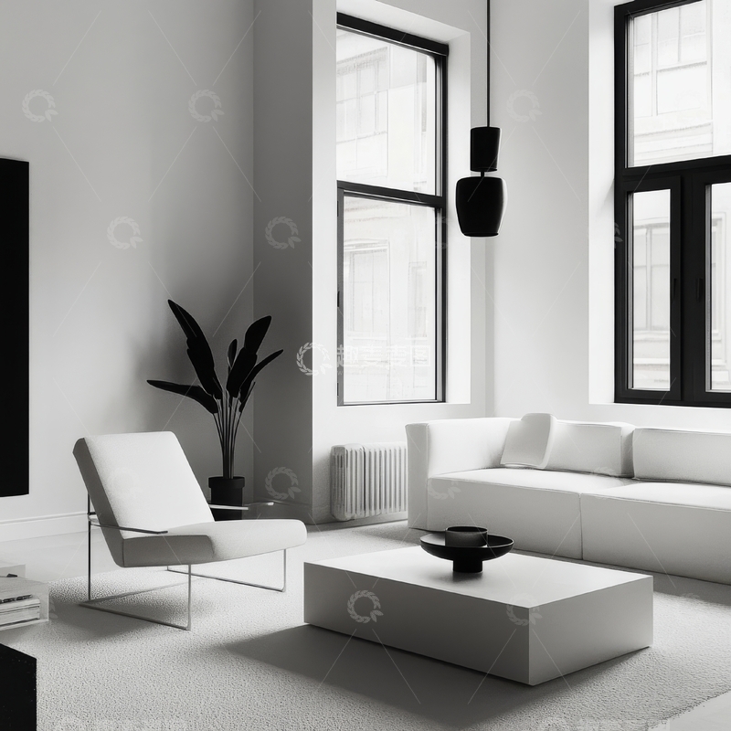 高清大图下载【趣麦麦图】现代简约客厅设计