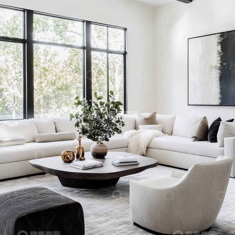 高清大图下载【趣麦麦图】现代简约客厅设计