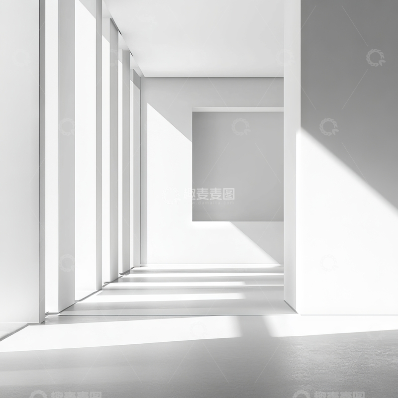 高清大图下载【趣麦麦图】明亮走廊的光影效果