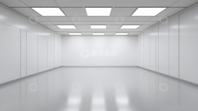 高清大图下载【趣麦麦图】空旷明亮的工业洁净室