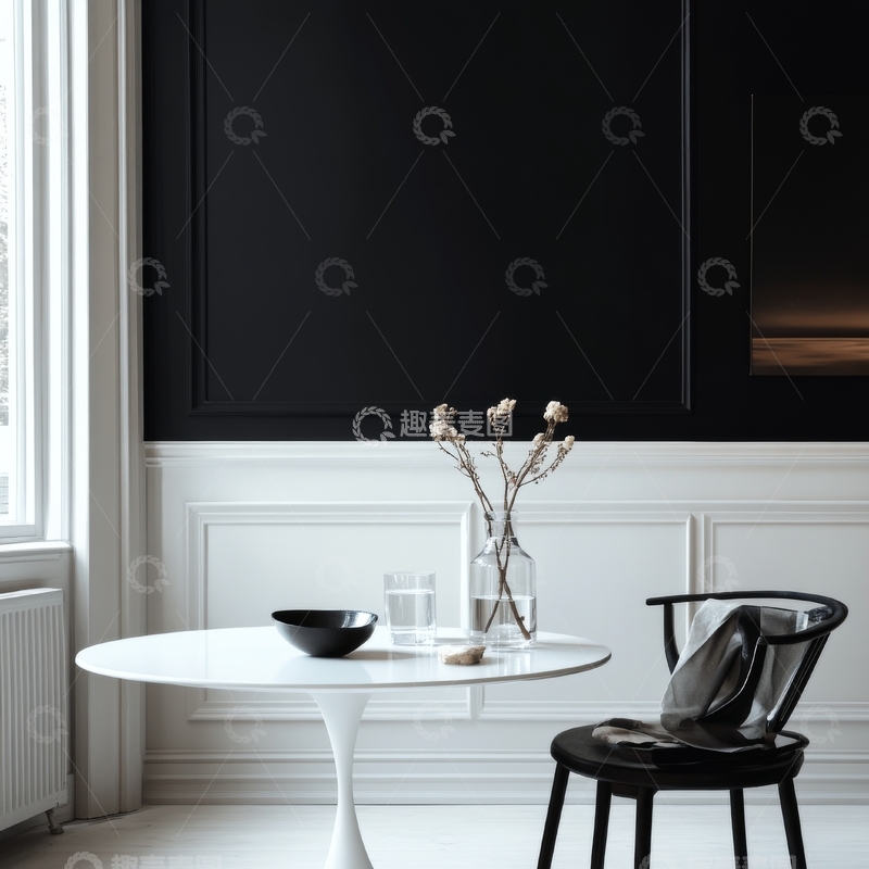 高清大图下载【趣麦麦图】简约现代室内餐桌布置