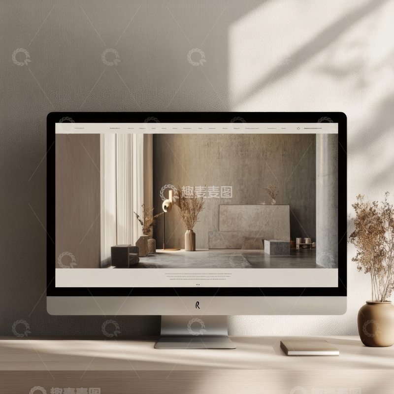 高清大图下载【趣麦麦图】简约室内设计展示于电脑屏幕