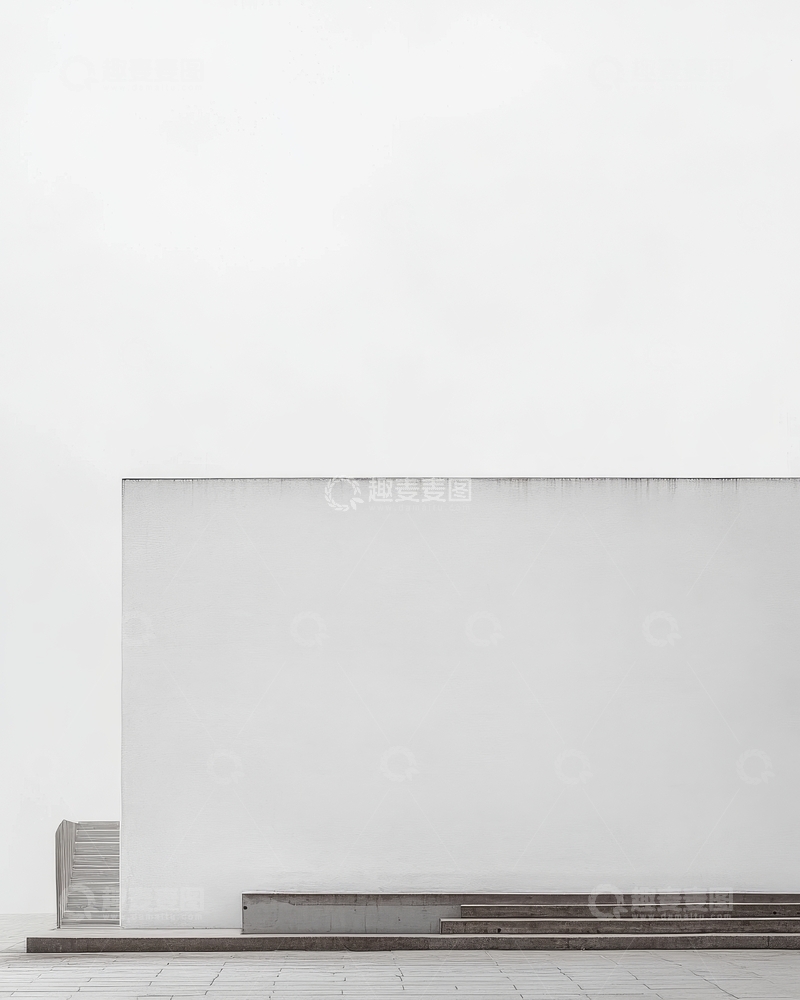高清大图下载【趣麦麦图】简约现代建筑外墙与台阶