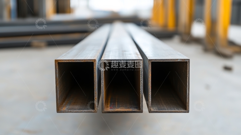 高清大图下载【趣麦麦图】工业场景中的方形金属管材