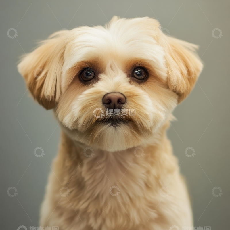 高清大图下载【趣麦麦图】浅色毛发的小型犬特写