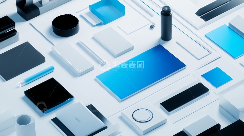 高清大图下载【趣麦麦图】现代科技元素的抽象组合