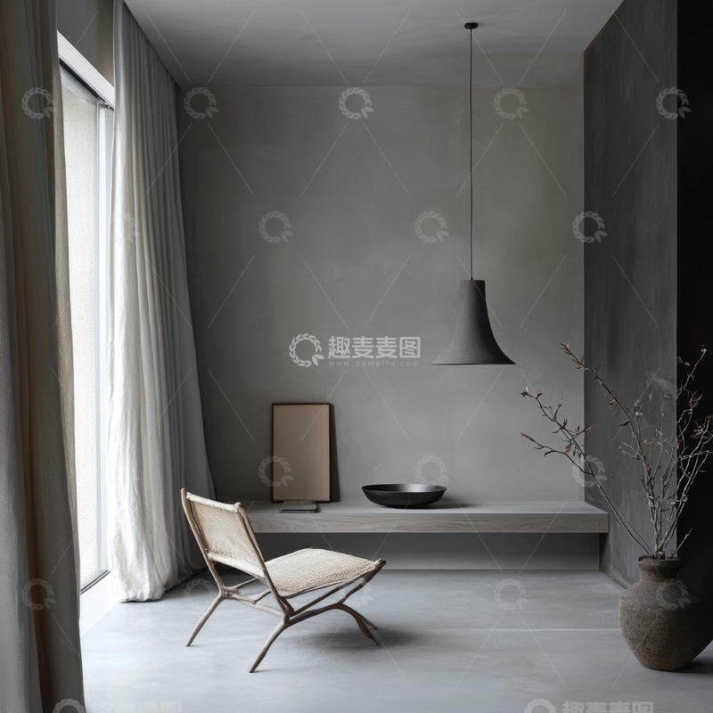 高清大图下载【趣麦麦图】简约室内设计，灰色调空间布置