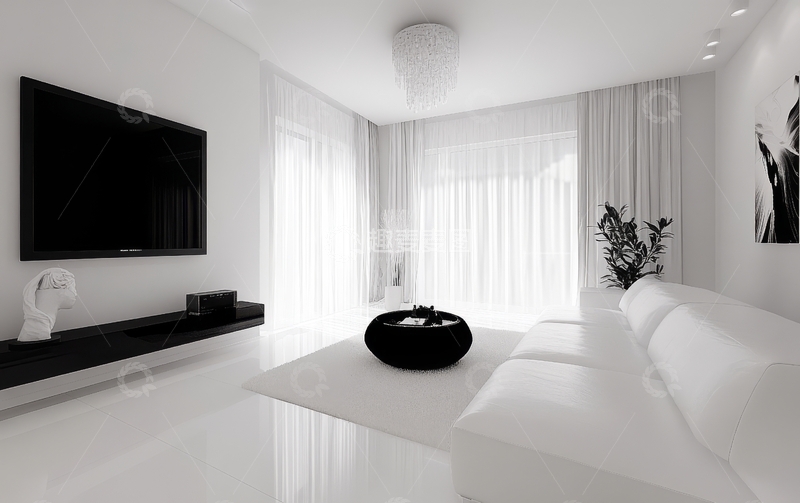 高清大图下载【趣麦麦图】现代简约客厅设计