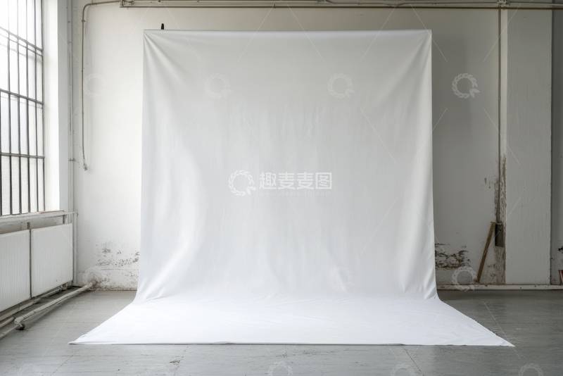 高清大图下载【趣麦麦图】室内摄影棚白色背景布