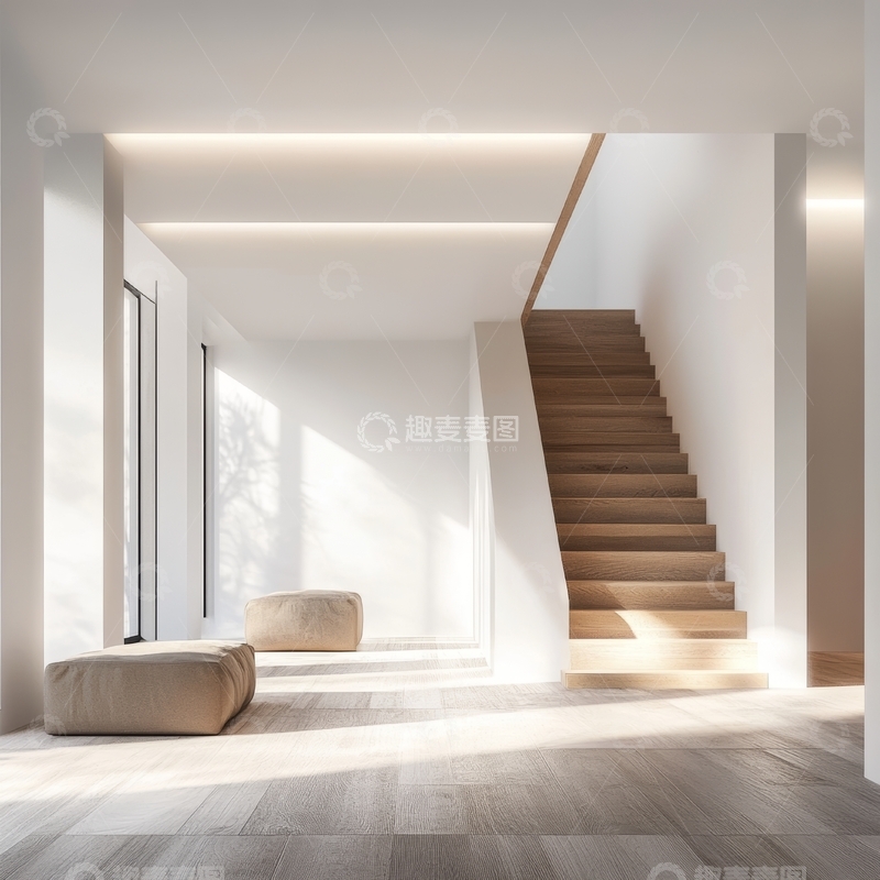 高清大图下载【趣麦麦图】现代简约室内楼梯设计