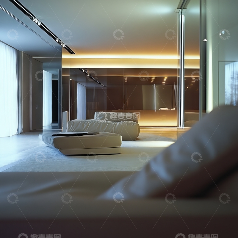 高清大图下载【趣麦麦图】现代简约室内设计客厅场景