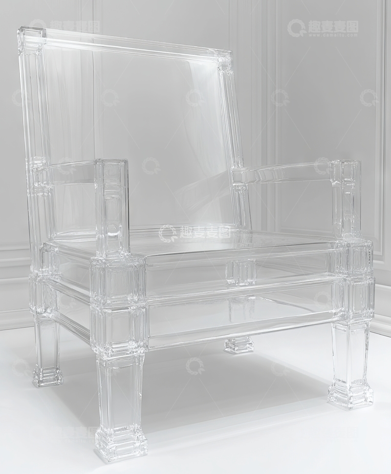 高清大图下载【趣麦麦图】透明材质的现代风格椅子