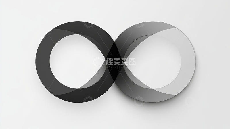 高清大图下载【趣麦麦图】黑白交织的无限符号