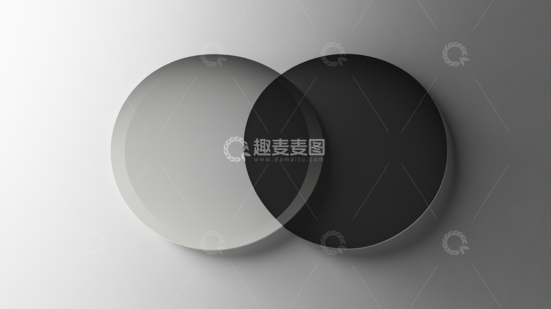 高清大图下载【趣麦麦图】黑白相交的圆形图案