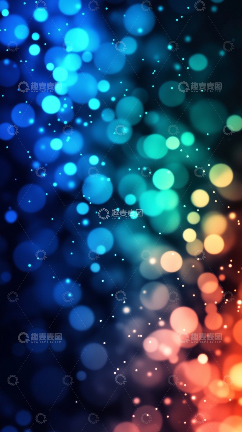 高清大图下载【趣麦麦图】渐变色彩的光斑背景