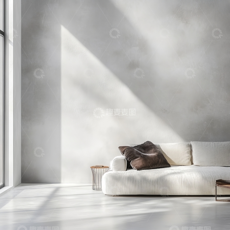 高清大图下载【趣麦麦图】阳光洒落的简约客厅