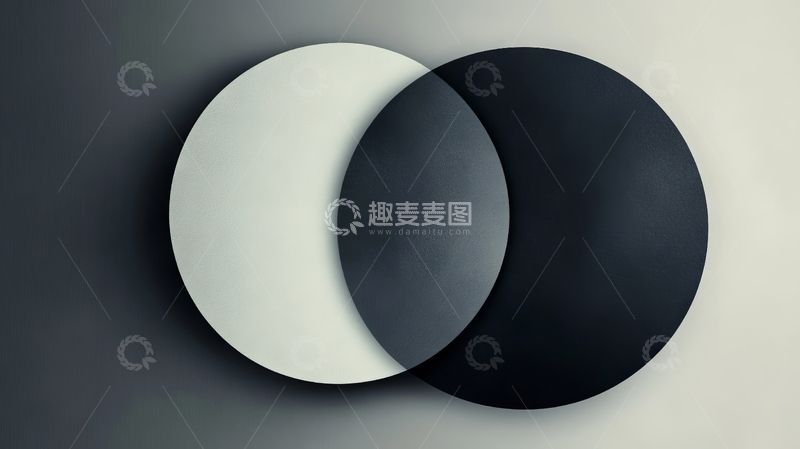高清大图下载【趣麦麦图】黑白相交的圆形图案