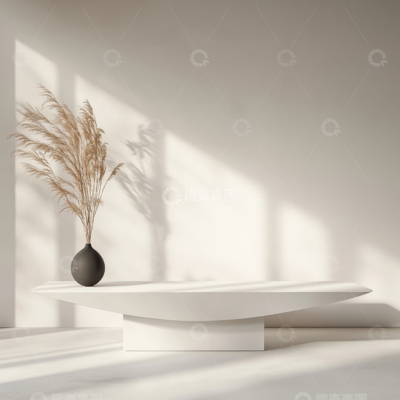 高清大图下载【趣麦麦图】简约室内设计：花瓶与光影