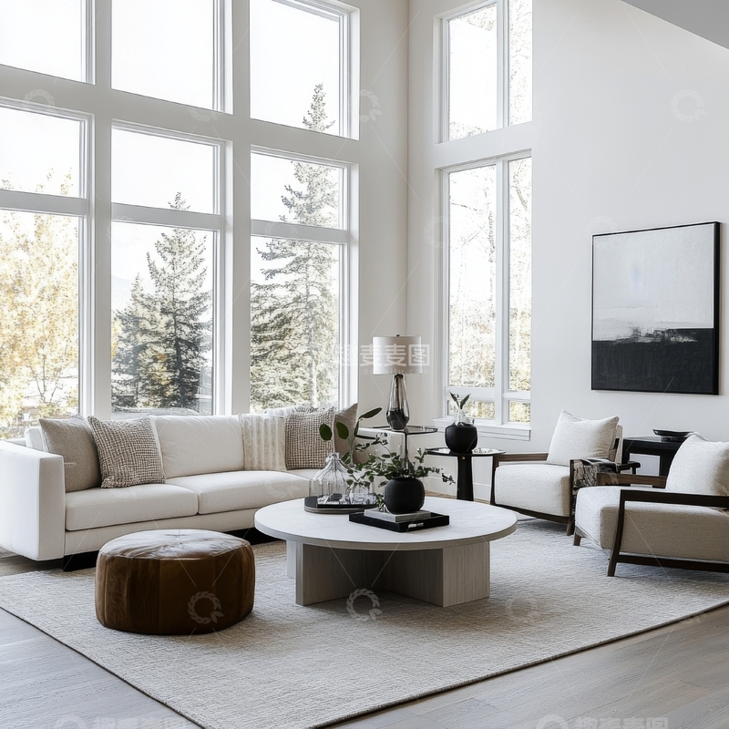 高清大图下载【趣麦麦图】现代简约客厅设计