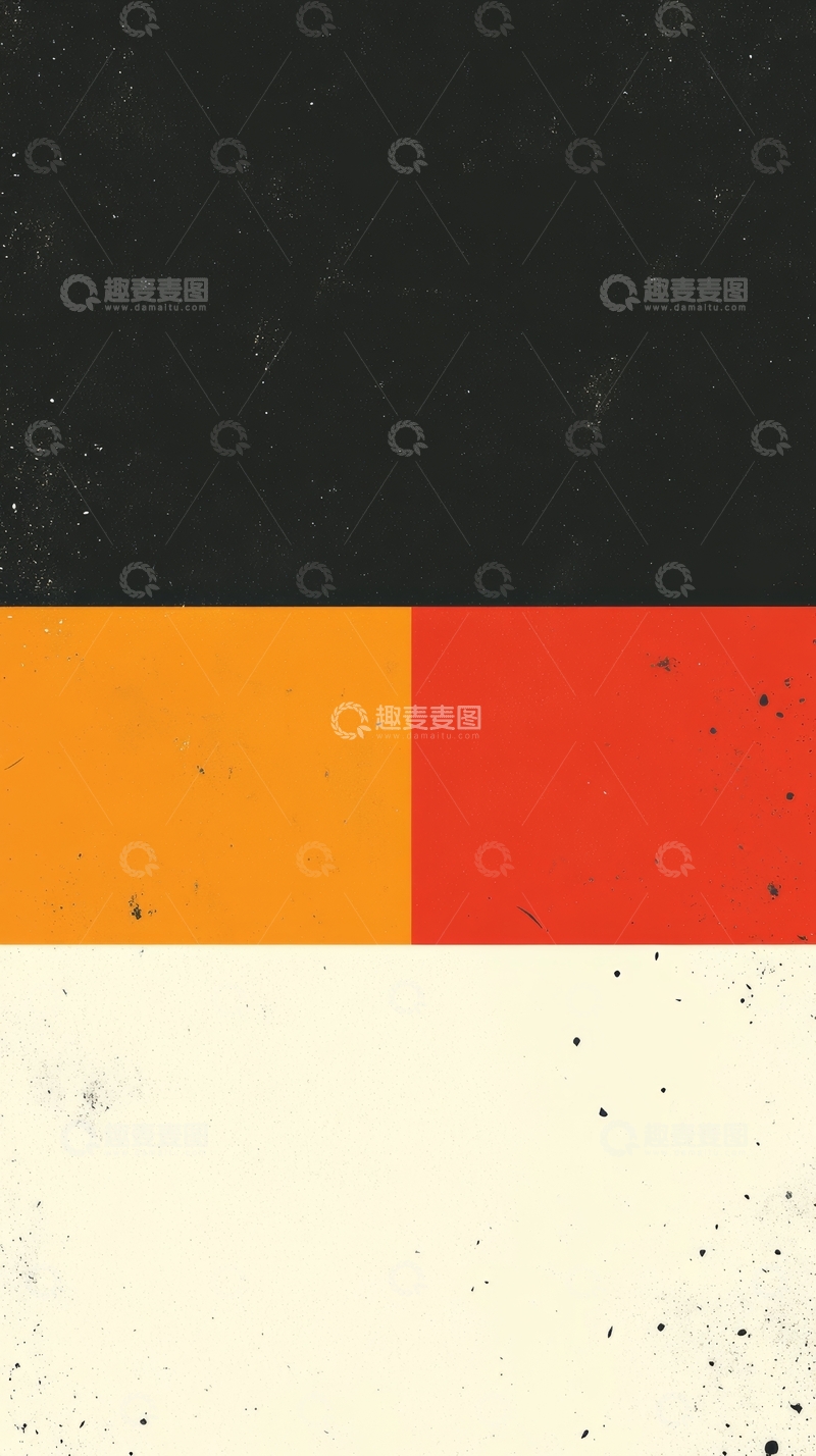 高清大图下载【趣麦麦图】复古风格的三色块拼接图案