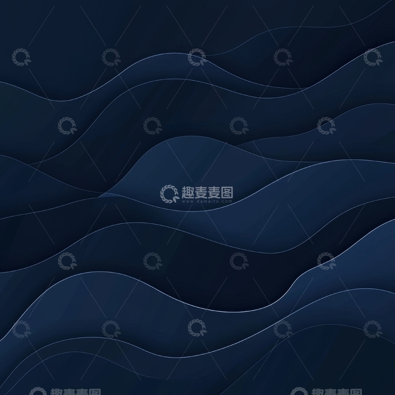 高清大图下载【趣麦麦图】深蓝波浪抽象背景