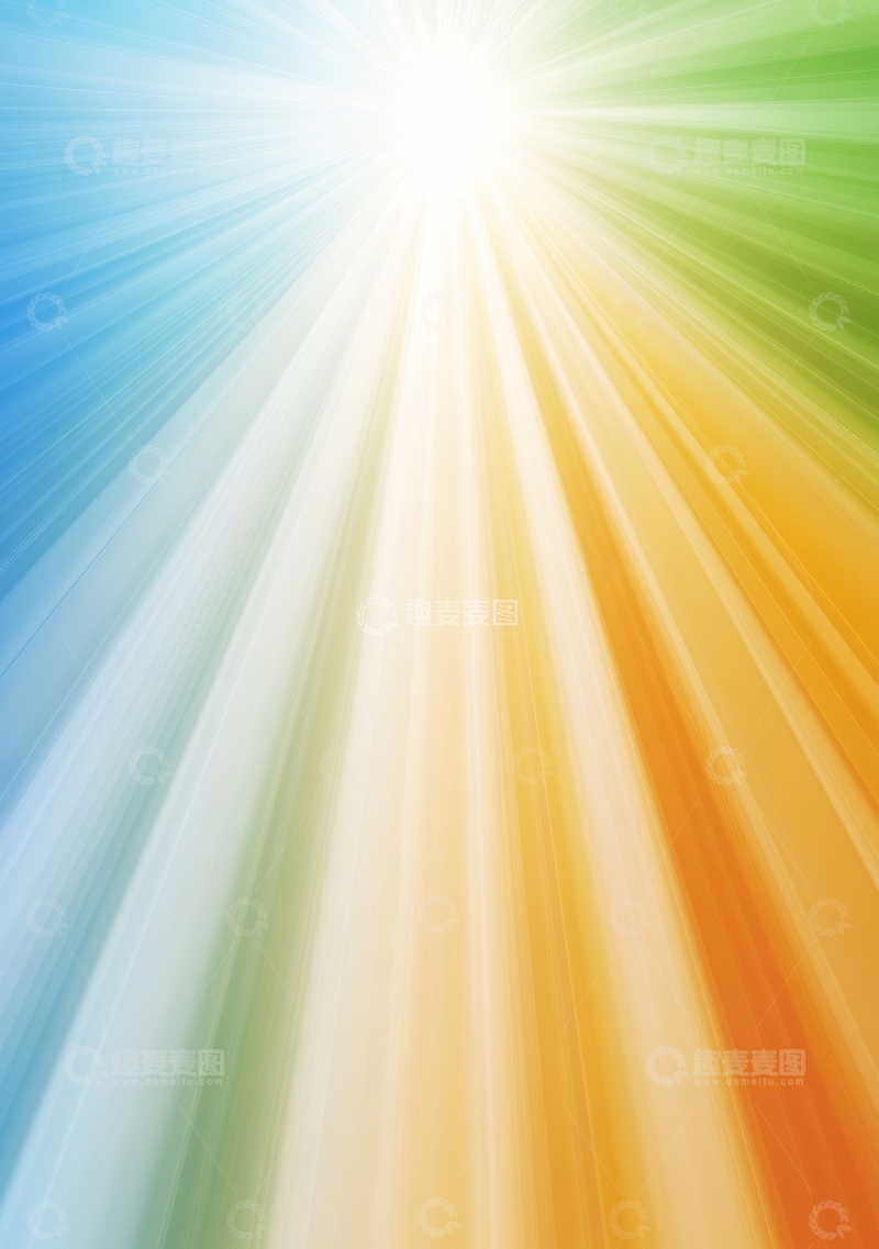 高清大图下载【趣麦麦图】彩虹光芒渐变背景
