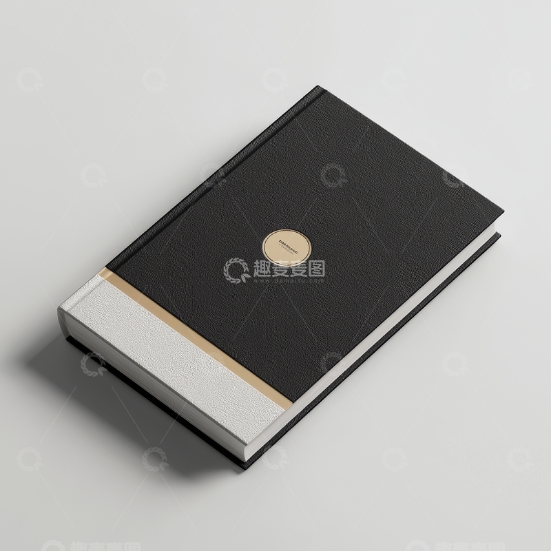 高清大图下载【趣麦麦图】黑色封面书籍，简约设计