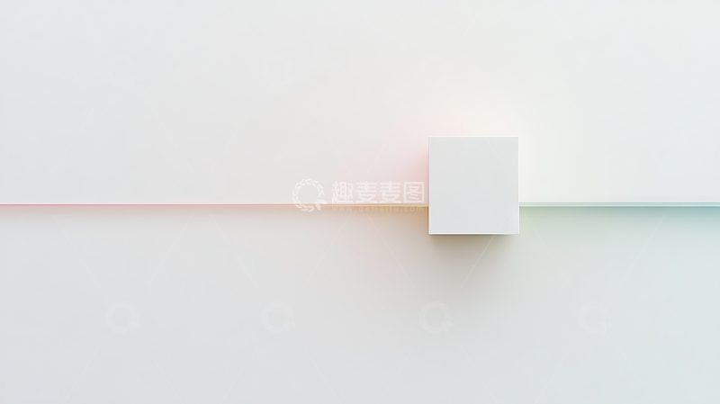 高清大图下载【趣麦麦图】简约背景上的白色立方体