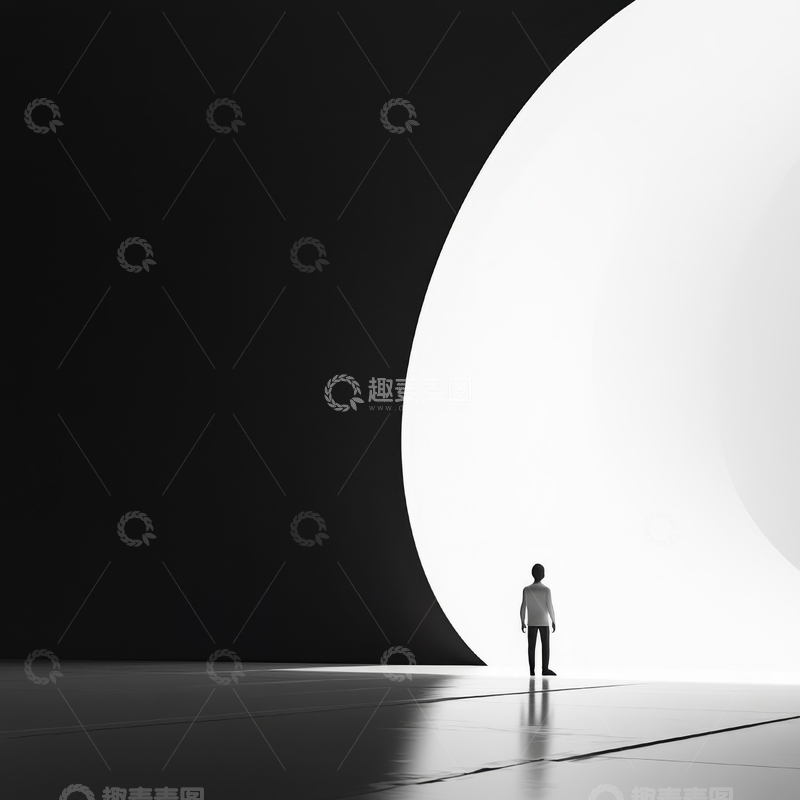 高清大图下载【趣麦麦图】光影交错中的人影