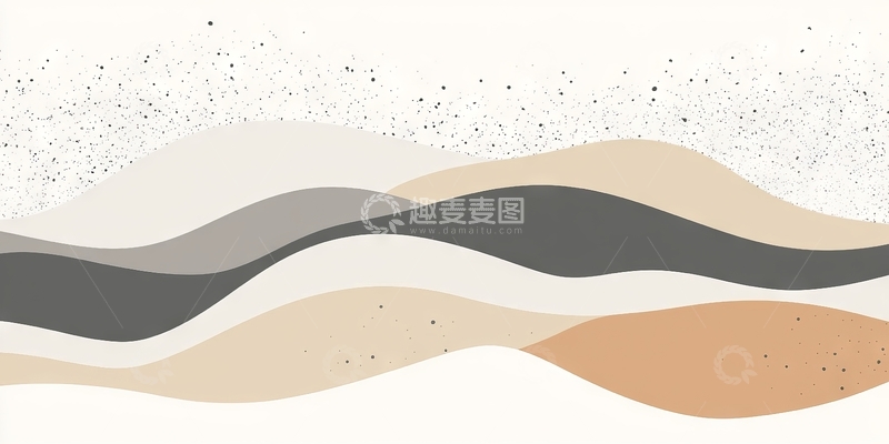 高清大图下载【趣麦麦图】抽象波浪色块背景图